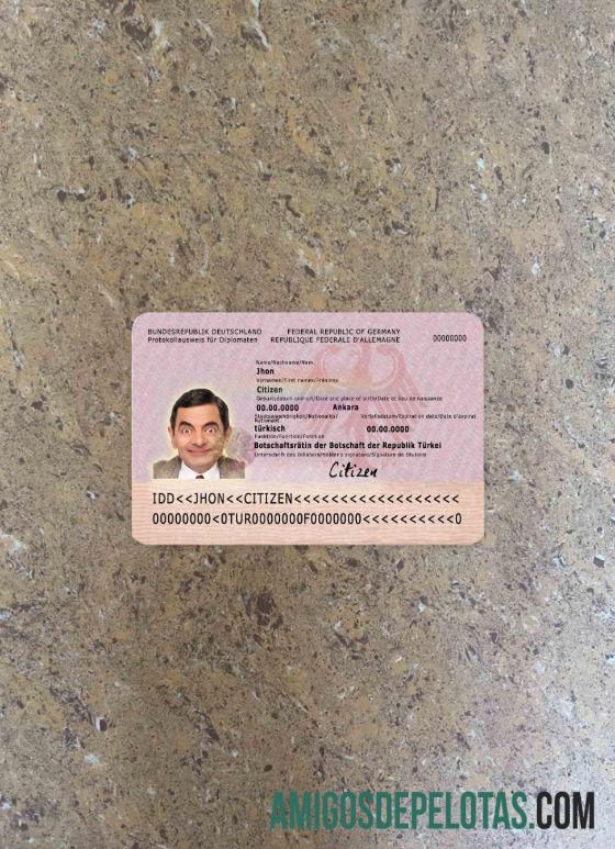 Germany Protokollausweis Für Diplomaten olhar de foto frente exemplo